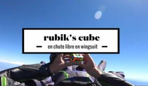 2 minutes de Rubik's Cube en chute libre en wingsuit
