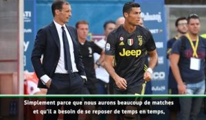 Juventus - Allegri : "Il est possible que Cristiano Ronaldo s’assoie sur le banc"