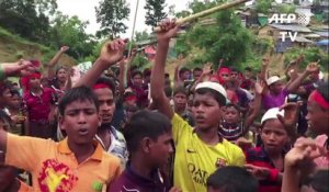 Le colère des Rohingyas, un an après leur exode de Birmanie