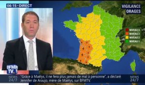 9 départements du Sud-Ouest placés en vigilance orange aux orages