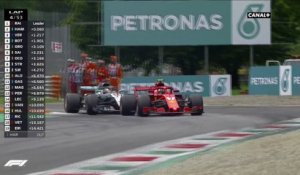 Incroyable bataille entre Hamilton et Räikkönen