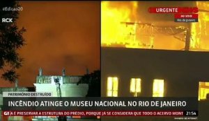 Des centaines d'oeuvres d'art détruite cette nuit dans un incendie géant qui a ravagé le Musée National de Rio de Janeiro