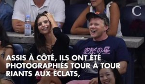 PHOTOS. Bisous, câlins, rires... Emily Ratajkowski s'éclate avec son mari à l'US Open