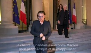 Macron reçoit Bono pour parler Afrique et développement