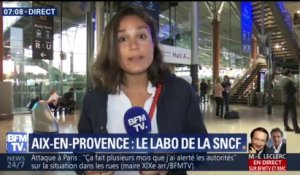 À la gare d'Aix-en-Provence, Ashley Chevalier s'est rendue dans le laboratoire de la SNCF