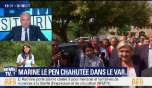 Marine Le Pen chahutée à Châteaudouble dans le Var