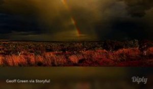 Un magnifique double arc-en-ciel apparaît en plein orage en Australie... Magique
