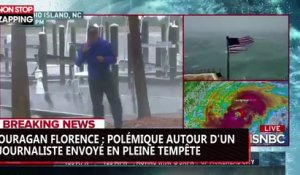 Ouragan Florence : polémique autour d'un journaliste envoyé en pleine tempête (vidéo)