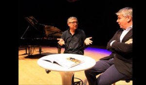 Livres dans la Boucle Besançon Michel Onfray en création mondiale avec son ami compositeur Eric Tanguy