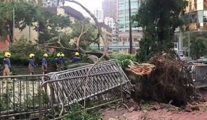 Typhon en Chine: grand nettoyage à Hong Kong après Mangkhut