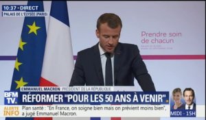 Emmanuel Macron: "L'hôpital risque l'implosion (...) La course à l'activité est devenue folle"