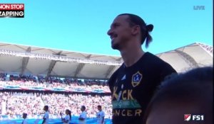 Zlatan Ibrahimovic sous le charme d'une fillette qui chante l'hymne américain (vidéo)
