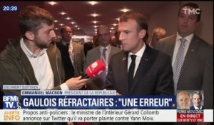 Gaulois réfractaires: "une erreur" concède Emmanuel Macron