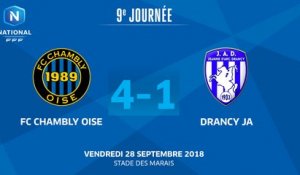 J9 : FC Chambly – JA Drancy (4-1), le résumé