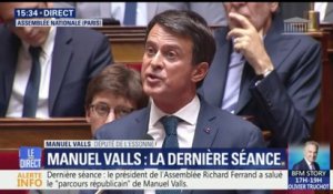 "Le Barcelonais, le Français, le Républicain et l'Européen est reconnaissant aux Français." Manuel Valls ovationné à l'Assemblée