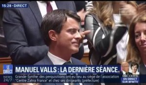 Manuel Valls applaudi par les députés LaREM pour sa dernière séance à l'Assemblée nationale