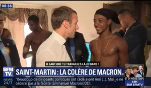 En visite à Saint-Martin, Emmanuel Macron fait la morale à un jeune braqueur