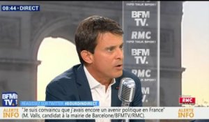 En partant à Barcelone, "je ne trahis personne", estime Manuel Valls