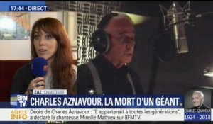 "Chanter avec lui, c'était comme chanter avec mon grand-père", se confie Zaz, après la mort de Charles Aznavour