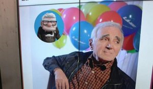 Les hommages au monument Aznavour