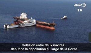 Collision au large de la Corse: début de la dépollution