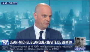 Jean-Michel Blanquer juge l'attaque de François Ruffin "illégitime et assez ignoble"