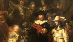 "La ronde de nuit" de Rembrandt restaurée en public