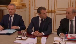 Emmanuel Macron accueille ses nouveaux ministres: "ce n'est pas un privilège d'être ministre, c'est un honneur"