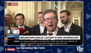 Jean-Luc Mélenchon se moque de l'accent d'une journaliste