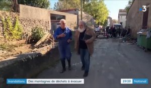 Inondations dans l'Aude : des montagnes de déchets à évacuer