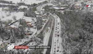 Intempéries : chaos sur les routes à cause de la neige