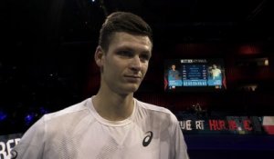 ATP - Next Gen Finals 2018 - La réaction de Hubert Hurkacz après sa victoire contre Jaume Munar