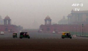 New Delhi dans le brouillard après la fête de Diwali