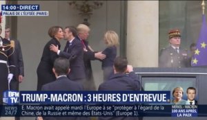 Le couple Trump a quitté l'Elysée après un déjeuner avec Emmanuel et Brigitte Macron
