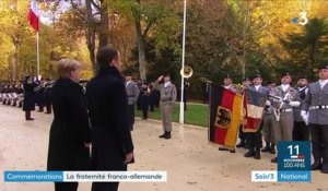Commémorations : la fraternité franco-allemande affichée à Rethondes par Emmanuel Macron et Angela Merkel