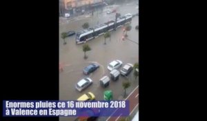 Valence en Espagne paralysée par d’importantes chutes de pluie