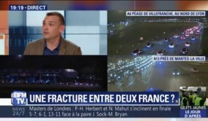 "Notre mouvement c'est la France périphérique, elle n'est pas gauche elle n'est pas de droite elle galère" explique ce gilet jaune