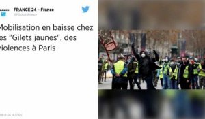 Gilets jaunes : violents affrontements à Paris, manifestations plus calmes dans. les régions