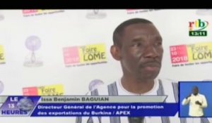 RTB/La Foire internationale de Lomé dédie la journée du samedi 24 Novembre au Burkina Faso