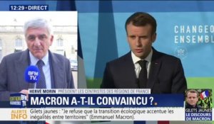 Pour Hervé Morin, président des Régions de France, le discours d'Emmanuel Macron "ne répond absolument pas à la colère de nos compatriotes"