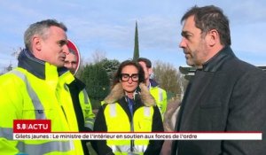 Christophe Castaner en soutien aux forces de l'ordre en Gironde.