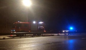 Une voiture se retrouve sur le toit sur la RN57