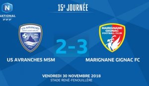 J15 : US Avranches MSM - Marignane Gignac FC (2-3), le résumé