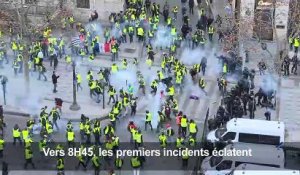 Champs-Élysées: affrontements entre policiers et "gilets jaunes"