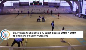 Premier tour, tir rapide en double, France Club Elite 1 F, J5,  Romans contre Saint-Vulbas, saison 2018/2019
