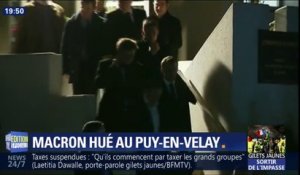 Au Puy-en-Velay, Emmanuel Macron hué à la sortie de la préfecture de Haute-Loire
