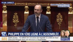 Gilets jaunes: "Cette colère est celle de la France qui travaille", déclare Edouard Philippe devant l'Assemblée naitonale