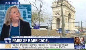 La maire du XVIème arrondissement de Paris affirme que les commerçants "avaient envie de s'organiser avec des milices" en cas de heurts samedi