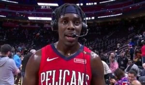 On-Court Postgame Interview: Jrue Holiday vs. Pistons