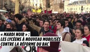 «Mardi noir» : les lycéens se mobilisent contre la réforme du bac et Parcoursup